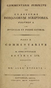 Tapa de Commentarius in D. Iunii Iuvenalis Satiras XVI