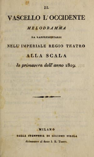 Tapa de Il vascello l'Occidente