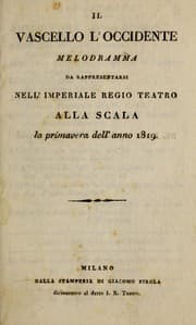 Tapa de Il vascello l'Occidente