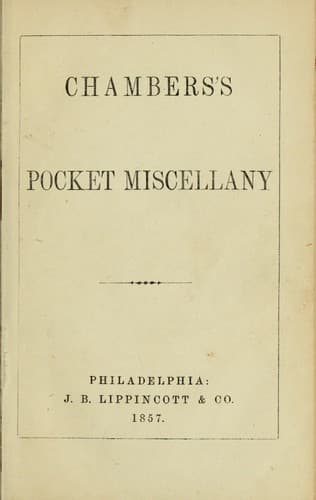Tapa de Chambers's pocket miscellany