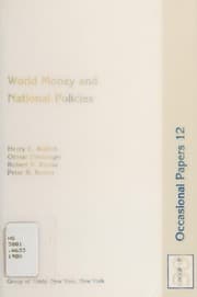 Tapa de World money and national policies