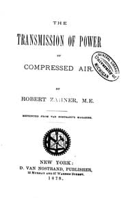 Tapa de The transmission of power by compressed air