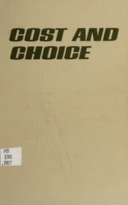 Tapa de Cost and choice; an inquiry in economic theory
