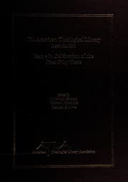 Tapa de The American Theological Library Association