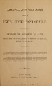 Tapa de Commercial union with Canada from a United States point of view