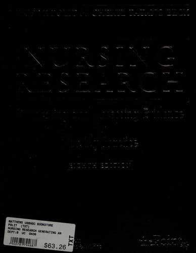 Tapa de Nursing research
