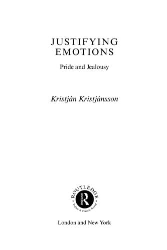 Tapa de Justifying emotions