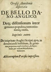 Tapa de Orosij Annilonis [pseud.] Dissertatio de bello Dano-Anglico