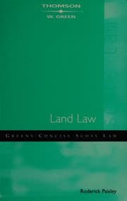 Tapa de Land Law (Green's Concise Scots Law)