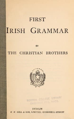 Tapa de First Irish grammar