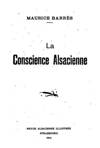 Tapa de La conscience alsacienne