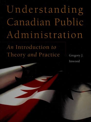 Tapa de Understanding Canadian public administration