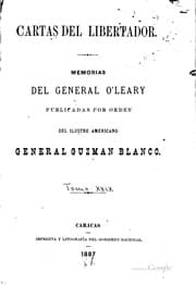 Tapa de Memorias del general O'Leary