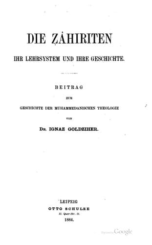 Tapa de Die Zâhiriten