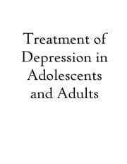 Tapa de Treatment of depression in adolescents and adults