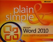 Tapa de Microsoft Word 2010 plain & simple