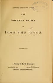 Tapa de The poetical works of Frances Ridley Havergal