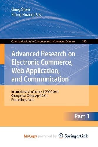 Tapa de Advanced Research on Electronic Commerce, Web Application, and Communication