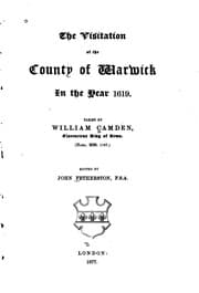 Tapa de The Visitation of the county of Warwick in the year 1619