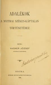 Tapa de Adalékok a nyitrai székes-káptalan történetéhez