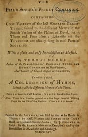 Tapa de The Psalm-singer's pocket companion