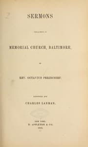 Tapa de Sermons preached in memorial church, Baltimore