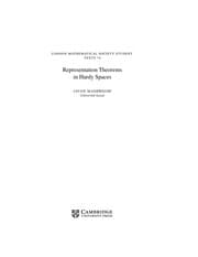 Tapa de Representation theorems in Hardy spaces
