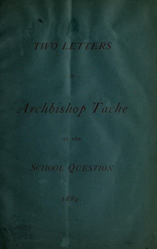 Tapa de Two letters on the school question
