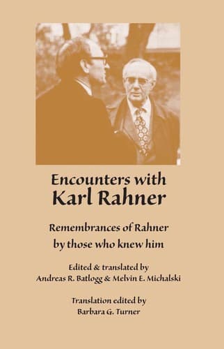 Tapa de Encounters with Karl Rahner