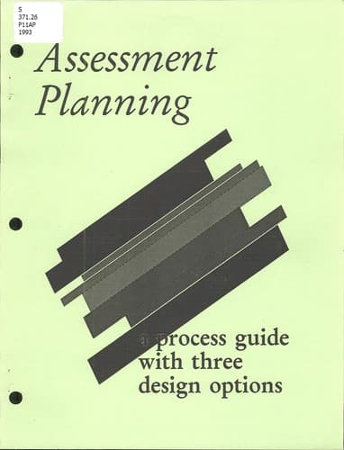 Tapa de Assessment planning