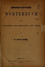 Tapa de Hebräisch-deutsches Wörterbuch
