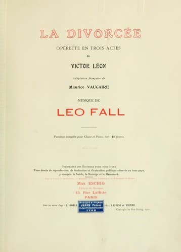 Tapa de La divorcée