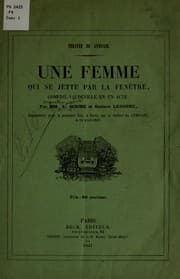 Tapa de Une femme qui se jette par la fenêtre, comédie-vaudeville en un acte