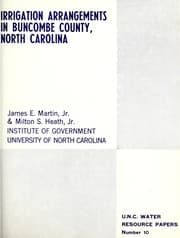 Tapa de Irrigation arrangements in Buncombe County, North Carolina