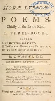 Tapa de Horae lyricae