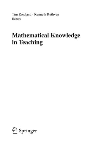 Tapa de Mathematical Knowledge in Teaching