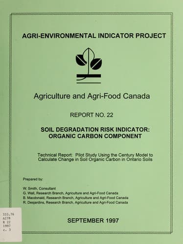 Tapa de Soil degradation risk indicator
