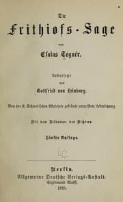 Tapa de Die Frithiofs-sage