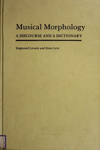 Tapa de Musical morphology