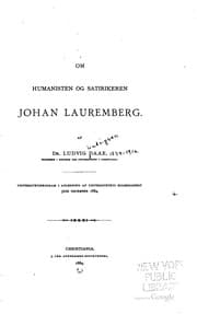 Tapa de Om humanisten og satirikeren Johan Lauremberg