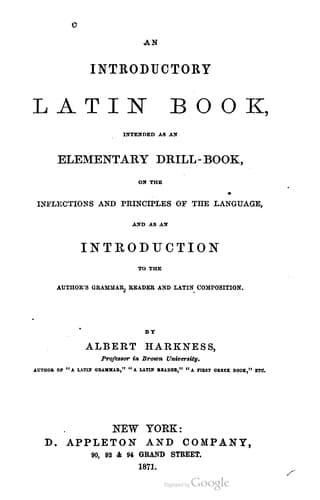 Tapa de An Introductory Latin Book