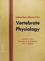 Tapa de Laboratory manual for vertebrate physiology