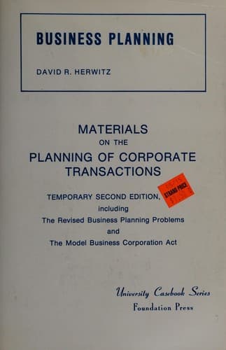 Tapa de Business planning