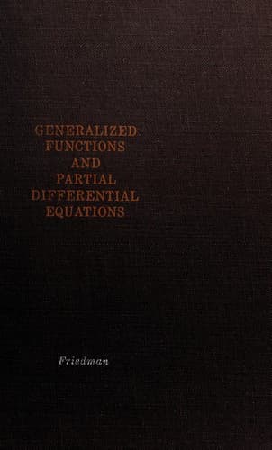 Tapa de Generalized functions and partial differential equations.