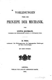 Tapa de Vorlesungen ueber die principe der mechanik