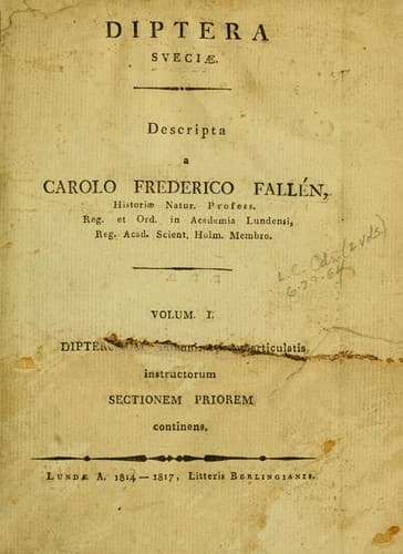 Tapa de Diptera Sveciae