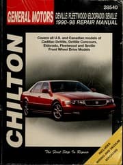 Tapa de Chilton's General Motors Deville/Fleetwood/Eldorado/Seville, 1990-98 repair manual