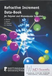 Tapa de Refractive increment data-book for polymer and biomolecular scientists