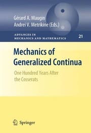 Tapa de Mechanics of generalized continua