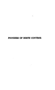 Tapa de Pioneers of Birth Control in England and America